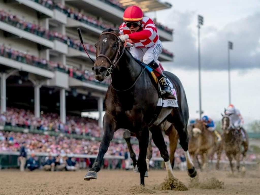 Foto: Em dia brilhante para a genética argentina, Serengeti Empress vence o Kentucky Oaks